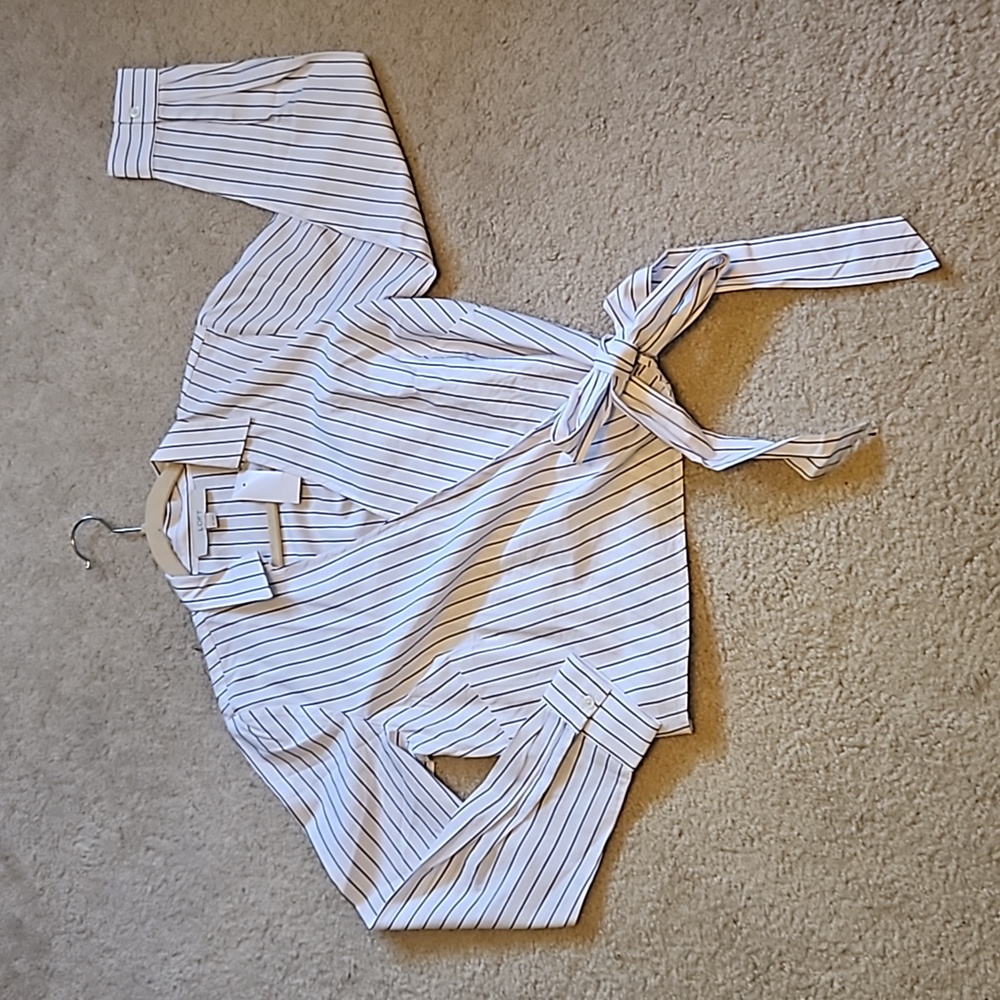 Wrap dress collard shirt